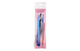 410109 ручка для ткани термоисчезающая с набором стержней (белый/розовый/чёрный/синий) бс купить по цене 250 руб - в интернет-магазине Веллтекс | Чебоксары
